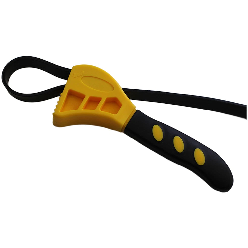 Adjustable Strap Wrench Tool for Filter Maintenance and Repair