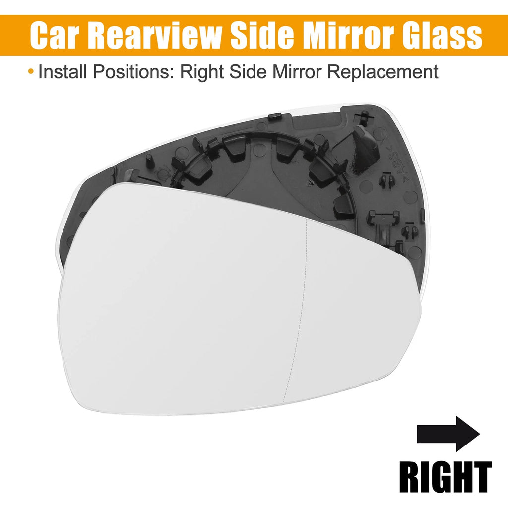 Right Side Rearview Mirror Glass Heated Replacement for Audi A3 S3 (2008–2014)