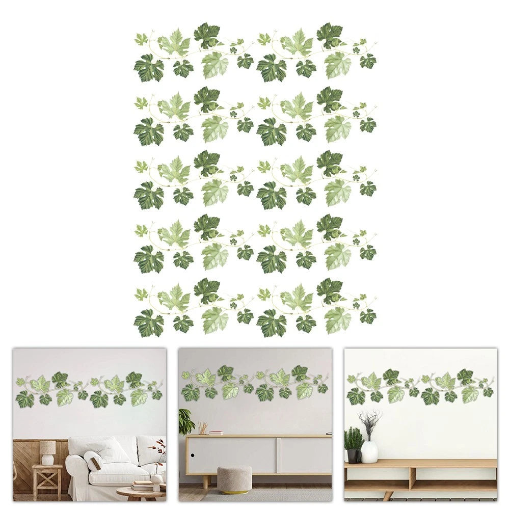 Vibrant Ivy Green Wall Stickers for Home Decor Enhancement
