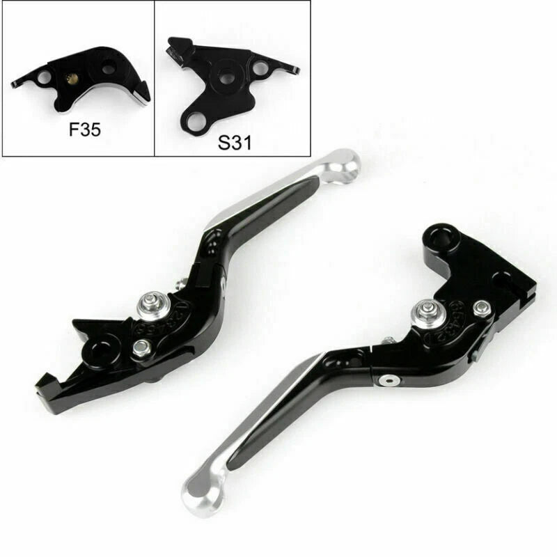 Adjustable Folding Brake Clutch Levers for Suzuki B-King (2008–2011) Silver
