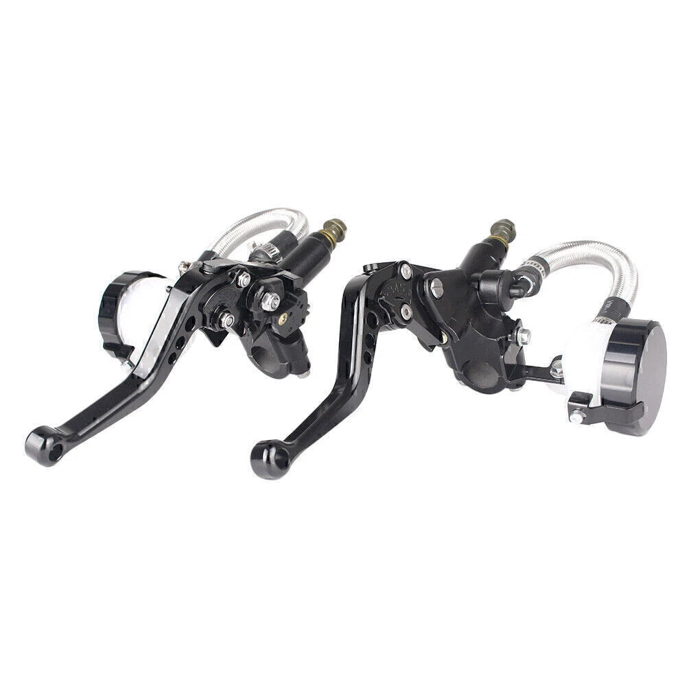 Clutch Brake Levers Master Cylinder Reservoir for Universal Motorcycle (7/8")