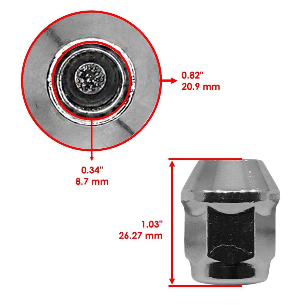 Wheel Nut M10x1.25 OEM Replacement for Can-Am Outlander L 570 (2016–2016)