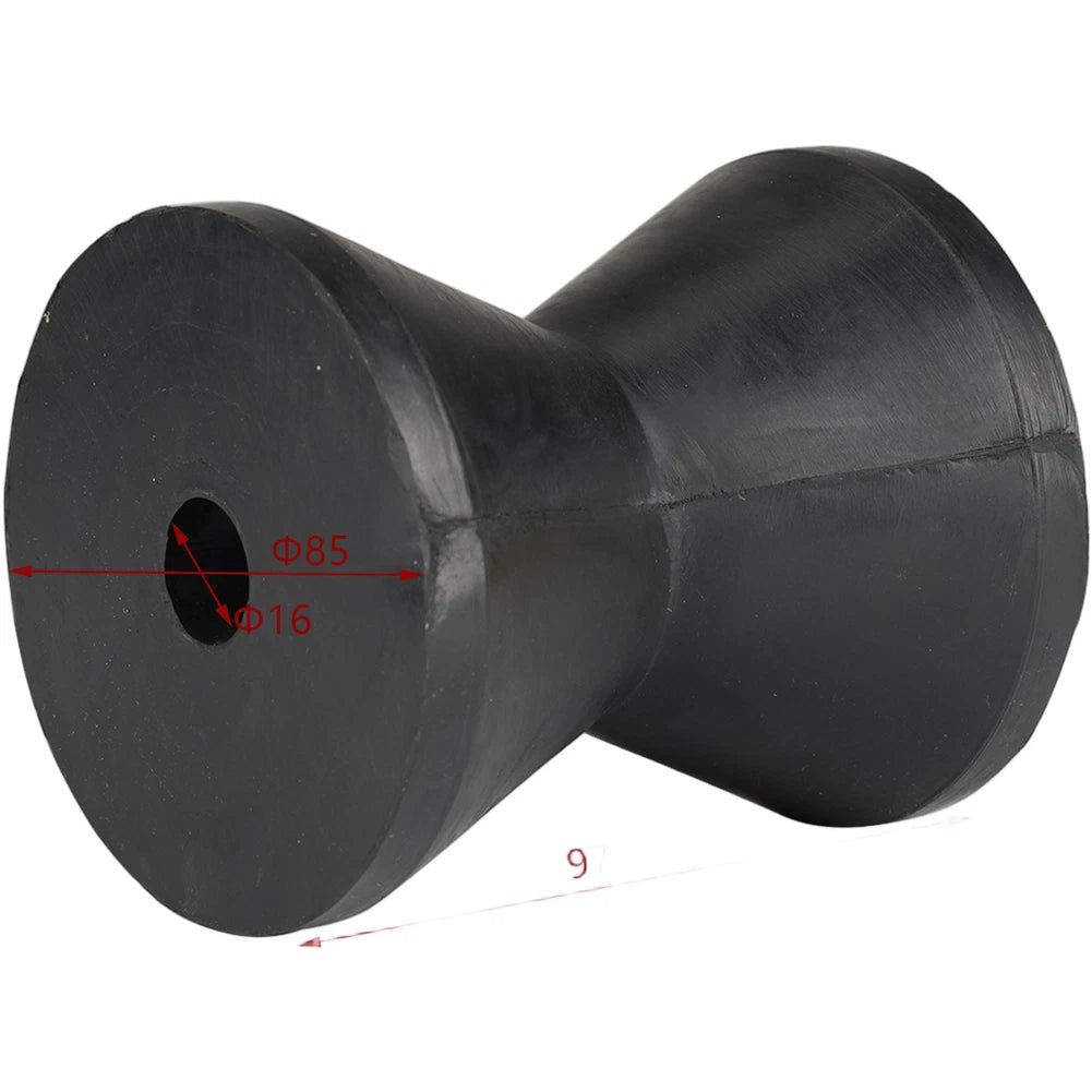 Black Rubber Roller for Boat Trailer (Easy Installation)