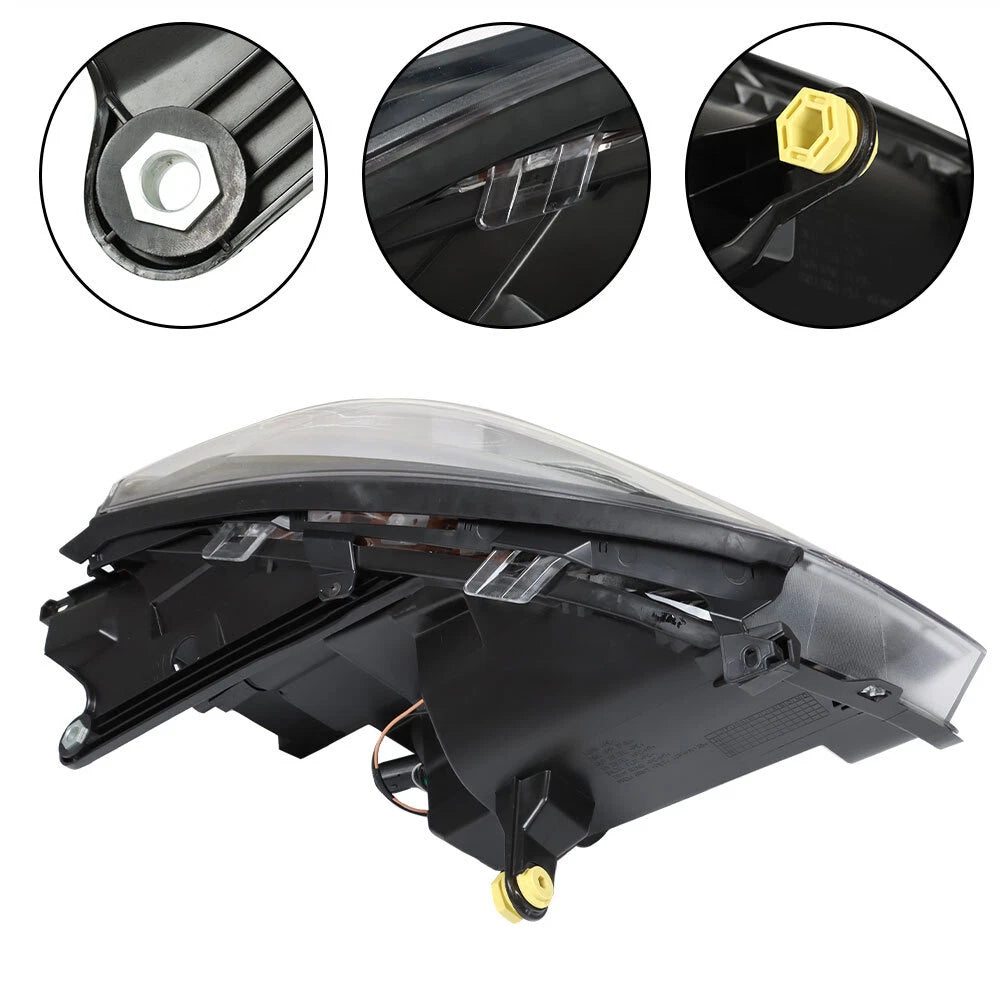 Halogen Projector Headlight for GMC Acadia (2013–2016) Black Driver Side