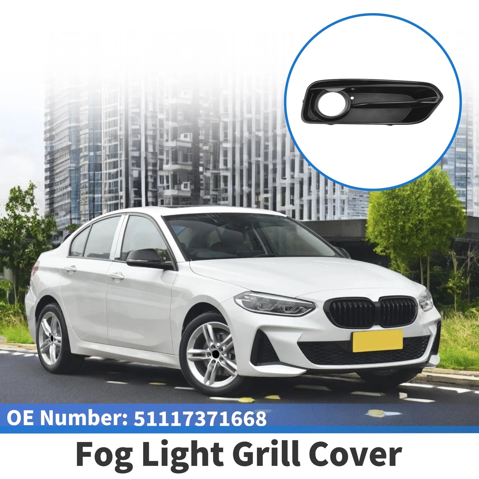 Front Right Fog Light Grill Replacement for BMW 1 Series (2015–2018)