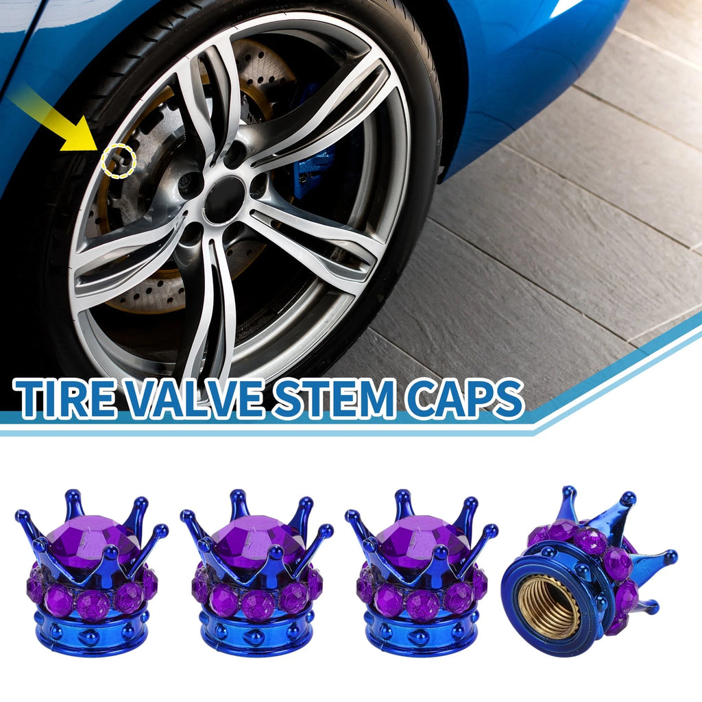 Valve Stem Caps Wheel Valve Cap Replacement for Car SUV Bike RV (4-Pack) (1)