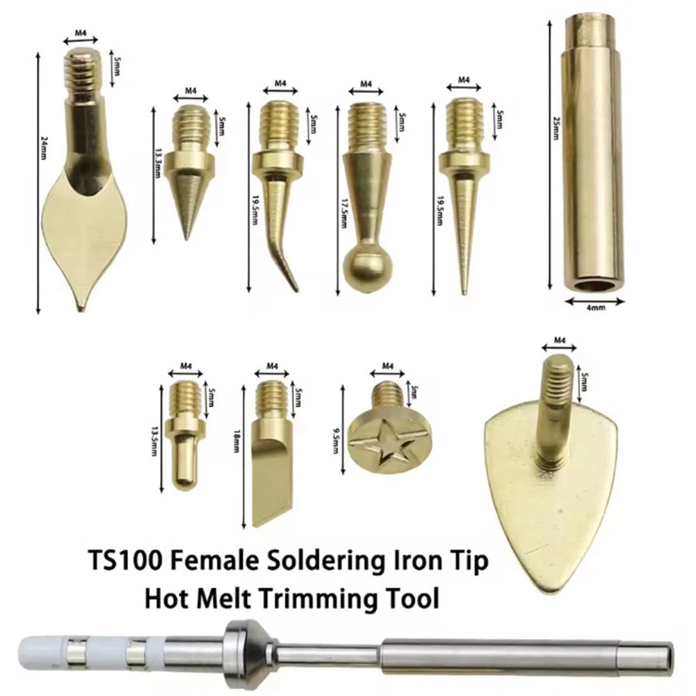 Soldering Iron Tip Set for Hot Swap Nut Trimming Tool