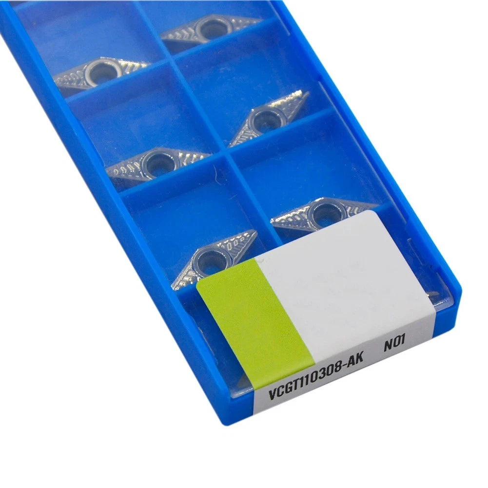 10X Lathe Inserts VCGT110308AK for Aluminum Alloy Turning and Cutting