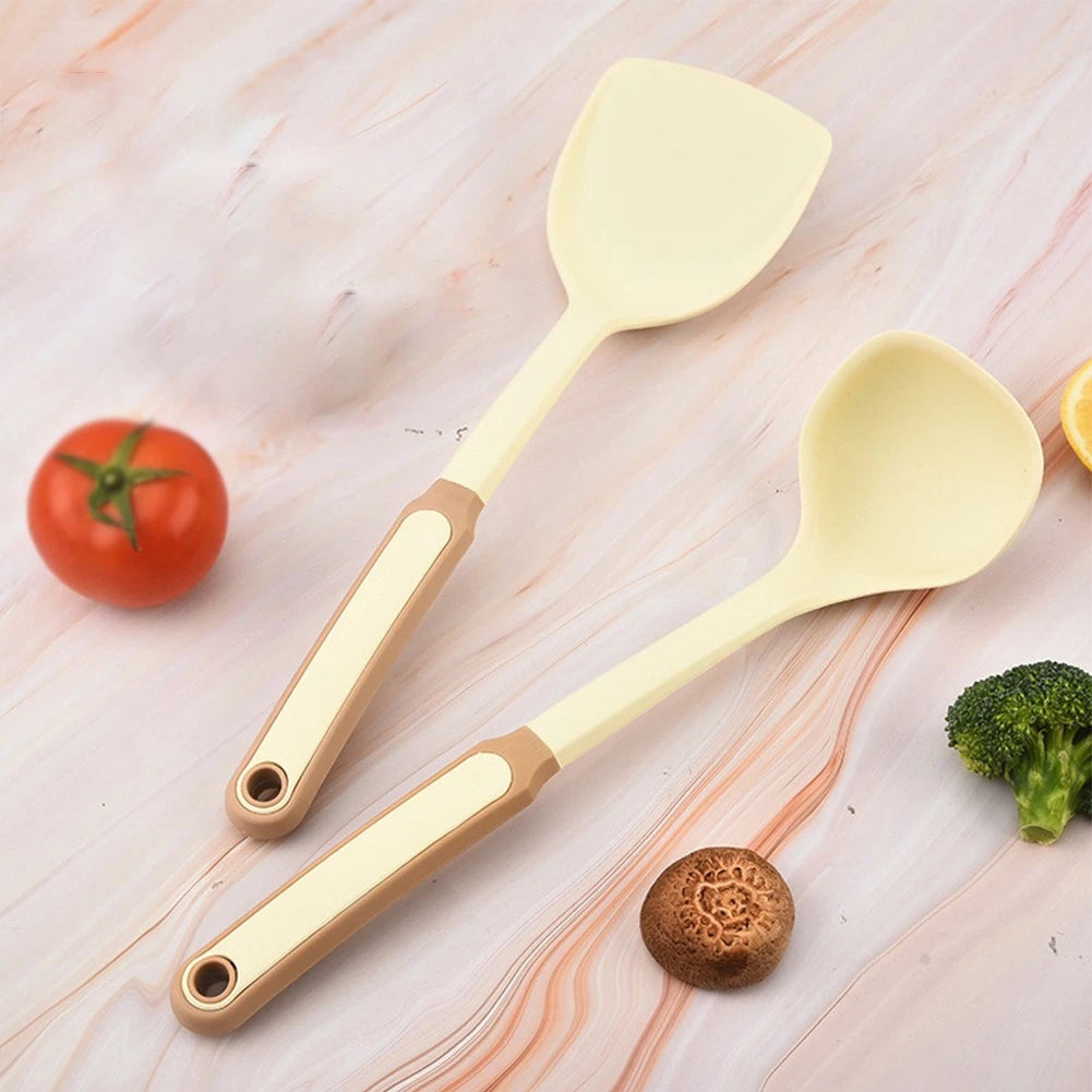 Set of 2 Flexible Silicone Spatulas for Kitchen Cooking