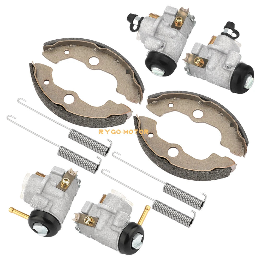 Set of 4 Front Brake Wheel Cylinders W/Shoes for Honda Rancher 350 TRX350 (2000–2003)