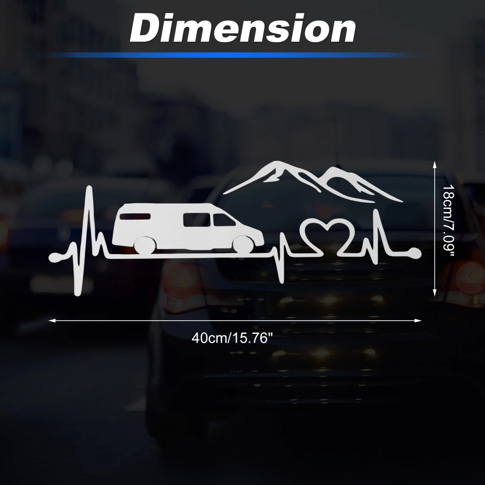 Reflective Bumper Decal for RV (Personalized Decoration)