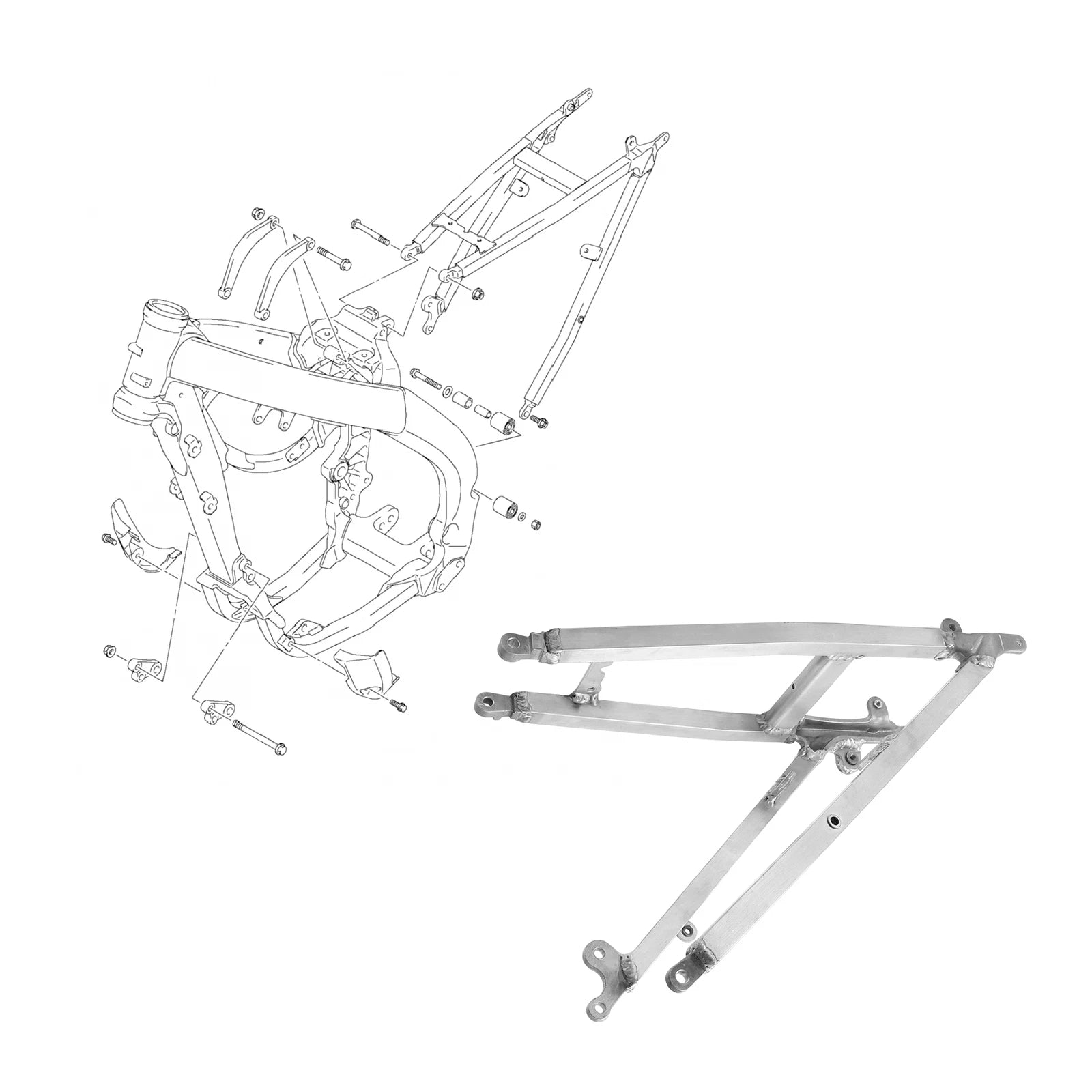 Subframe Chassis Support Bracket for Suzuki RM-Z 250 (2010–2013)