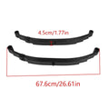 2X Trailer Leaf Spring 4 Leaf Double Eye 2500lbs for 5000lbs Axle