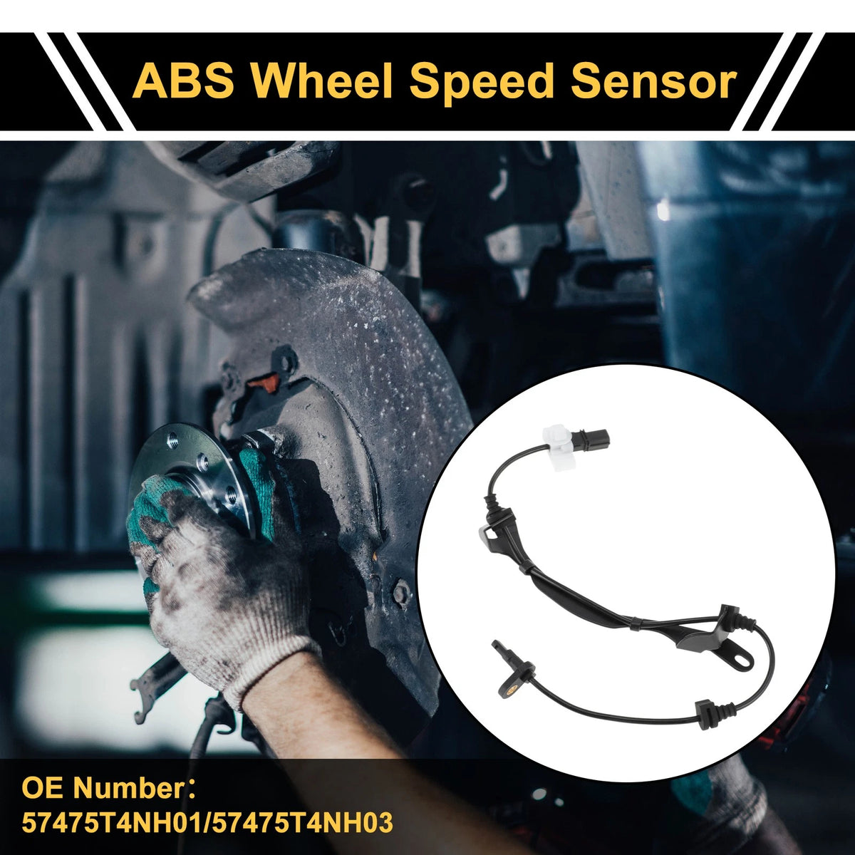 ABS Wheel Speed Sensor No. 57475T4NH01 for Honda Jade (2012–2024) Rear Left