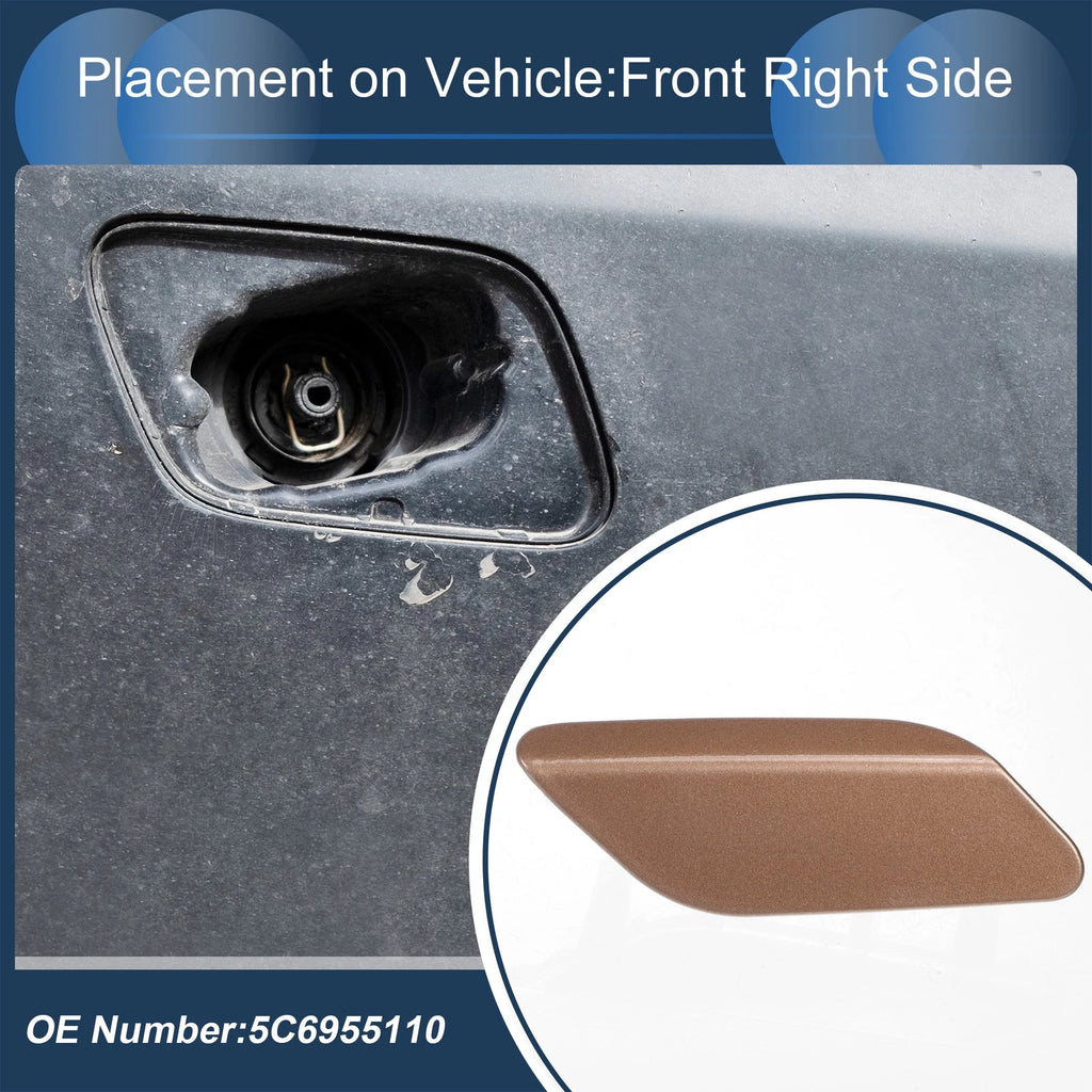 Front Right Washer Nozzle Cover Cap Replacement for Volkswagen Jetta A6 (2011–2014)