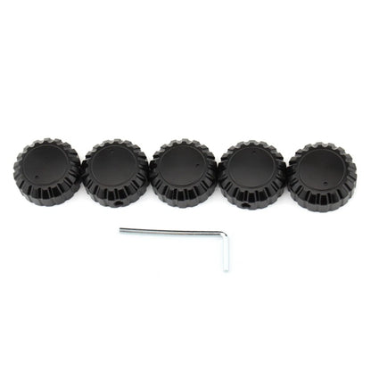 Set of 5 Aluminum Black Radio/Stereo Knobs for Honda GL1500 Goldwing (1988–2000)