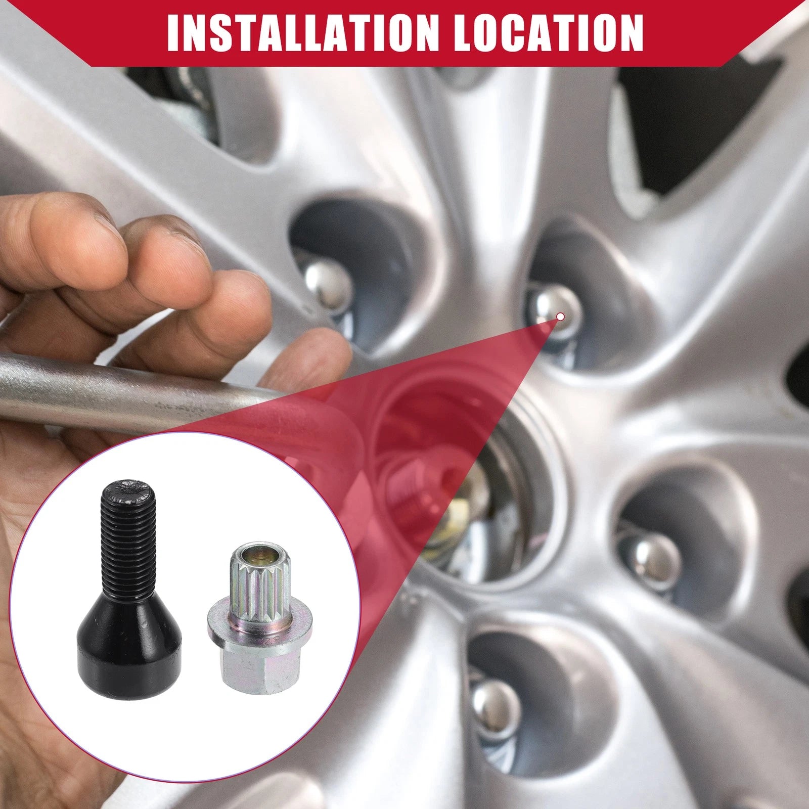 Wheel Lock Set Lug Nuts Bolts for BMW 3 Series 5 Series Z4 (2000–2016)