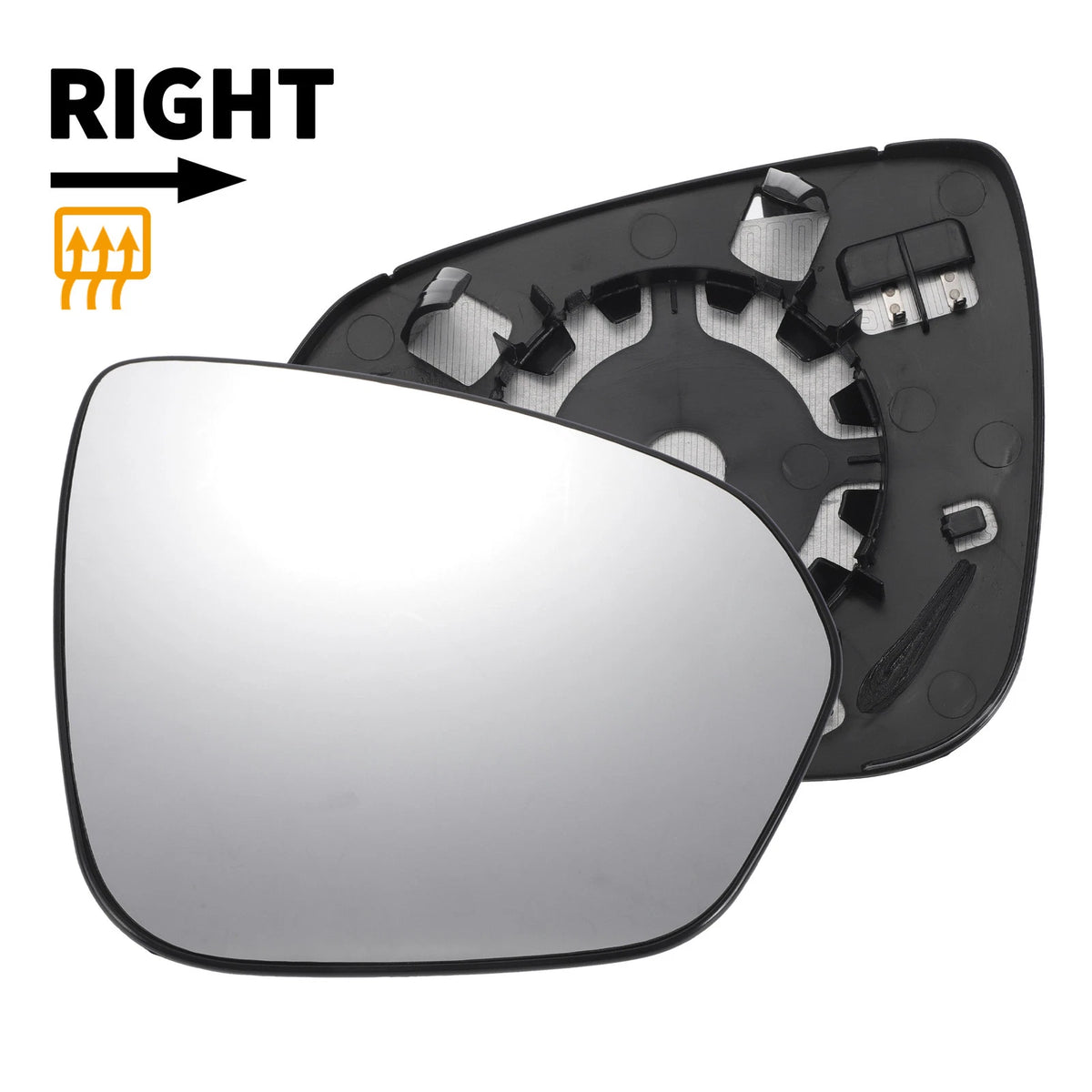 Right Side Heated White Mirror Glass for Dacia Duster (2018–2023)