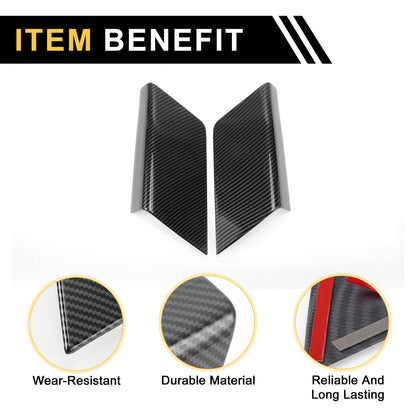 Door Panel Handle Covers Carbon Fiber Pattern Pair for Ford F-150 (2021–2024)