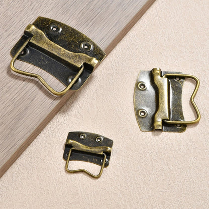 4X Antique Bronze Door Pull Handle Ring Knob Hardware for Dresser/Toolbox