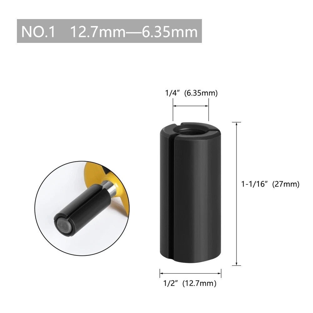 12pcs Router Bit Adapter Collet Set for CNC Milling Tool Holder