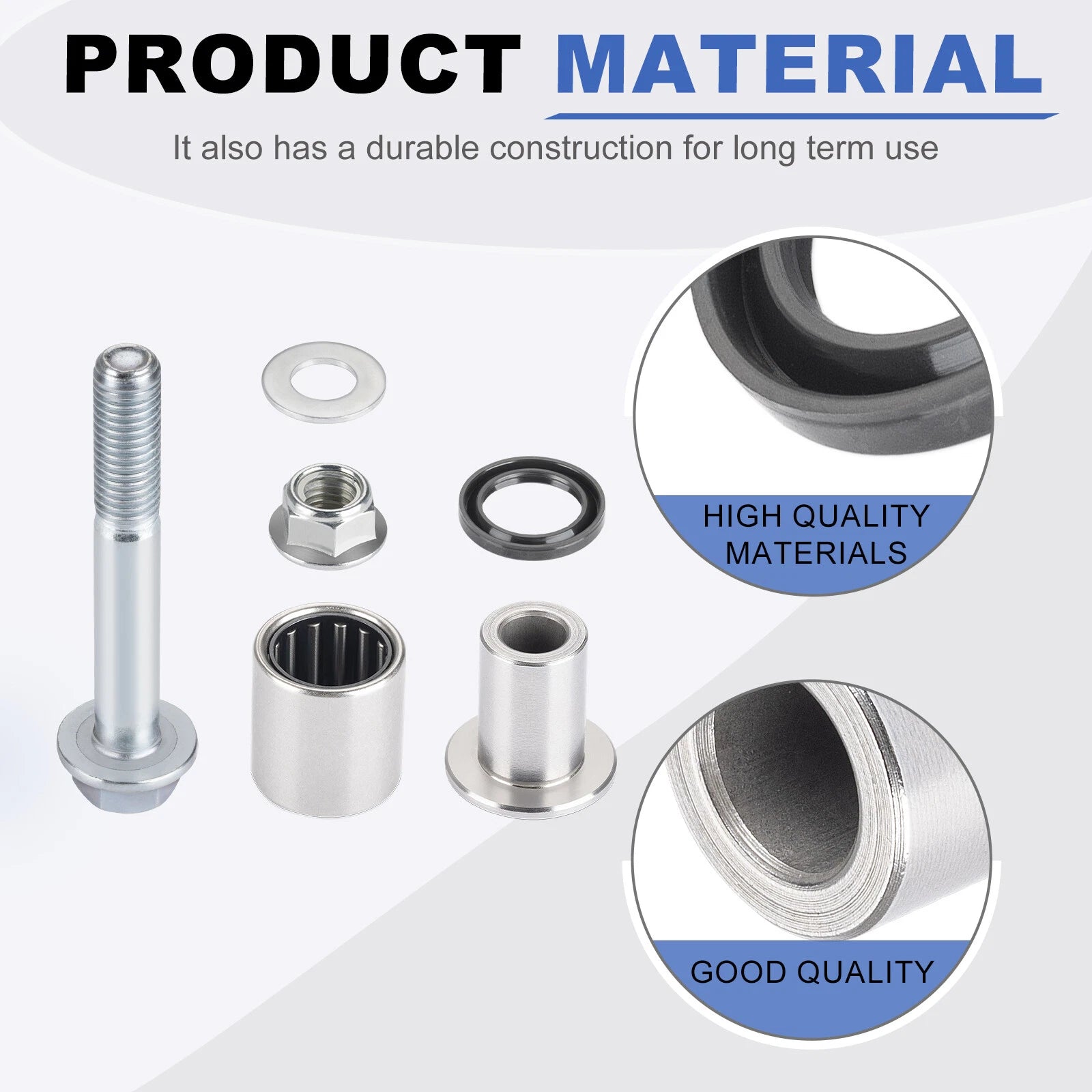Front Upper A-Arm Bushings Pivot Bearing Kit for Suzuki Quadsport Z400 (2003–2008)
