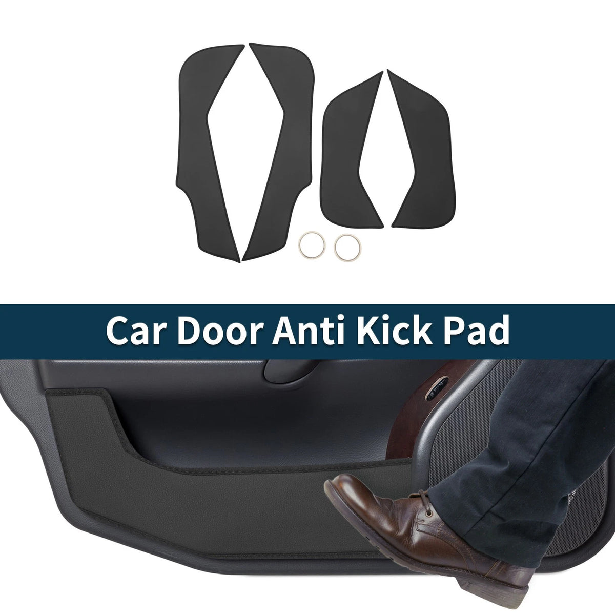 Car Door Anti Kick Pad Sticker Protector for Hyundai Santa Fe (2013–2018)