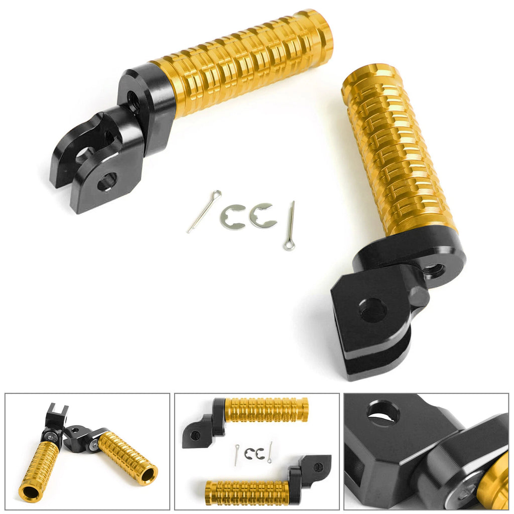 CNC Front Foot Pegs for Suzuki GSXR 600 750 1000, Honda CBR300R CBR600RR (2011–2023)