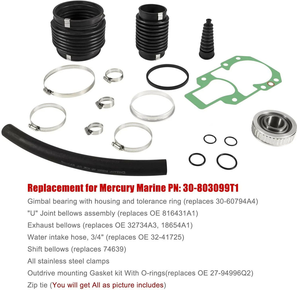 Transom Bellows Repair Kit for MerCruiser Alpha One (30-803099T1)