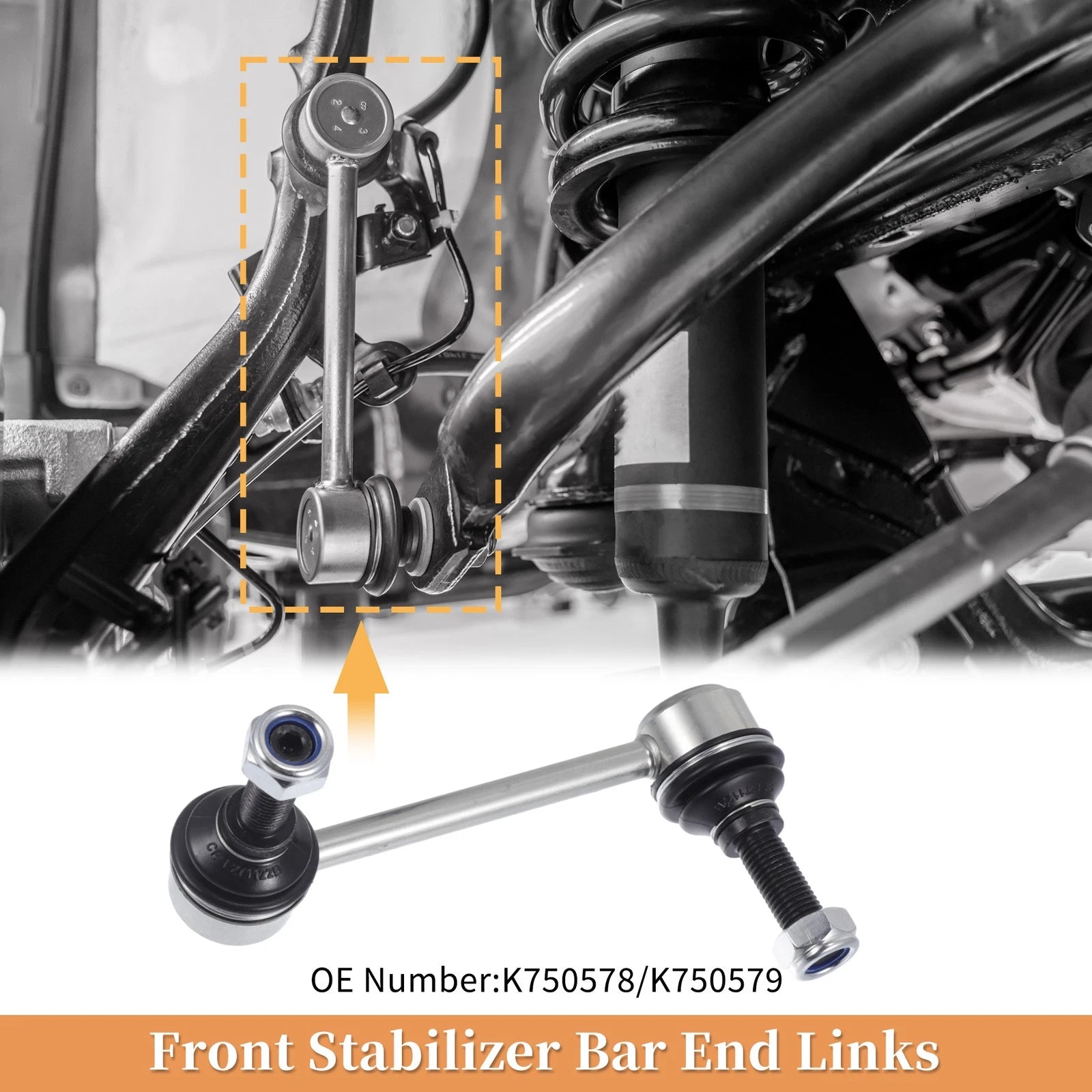 2pcs Front Stabiliser Sway Bar Link Replacement for Dodge Durango (2011–2015)