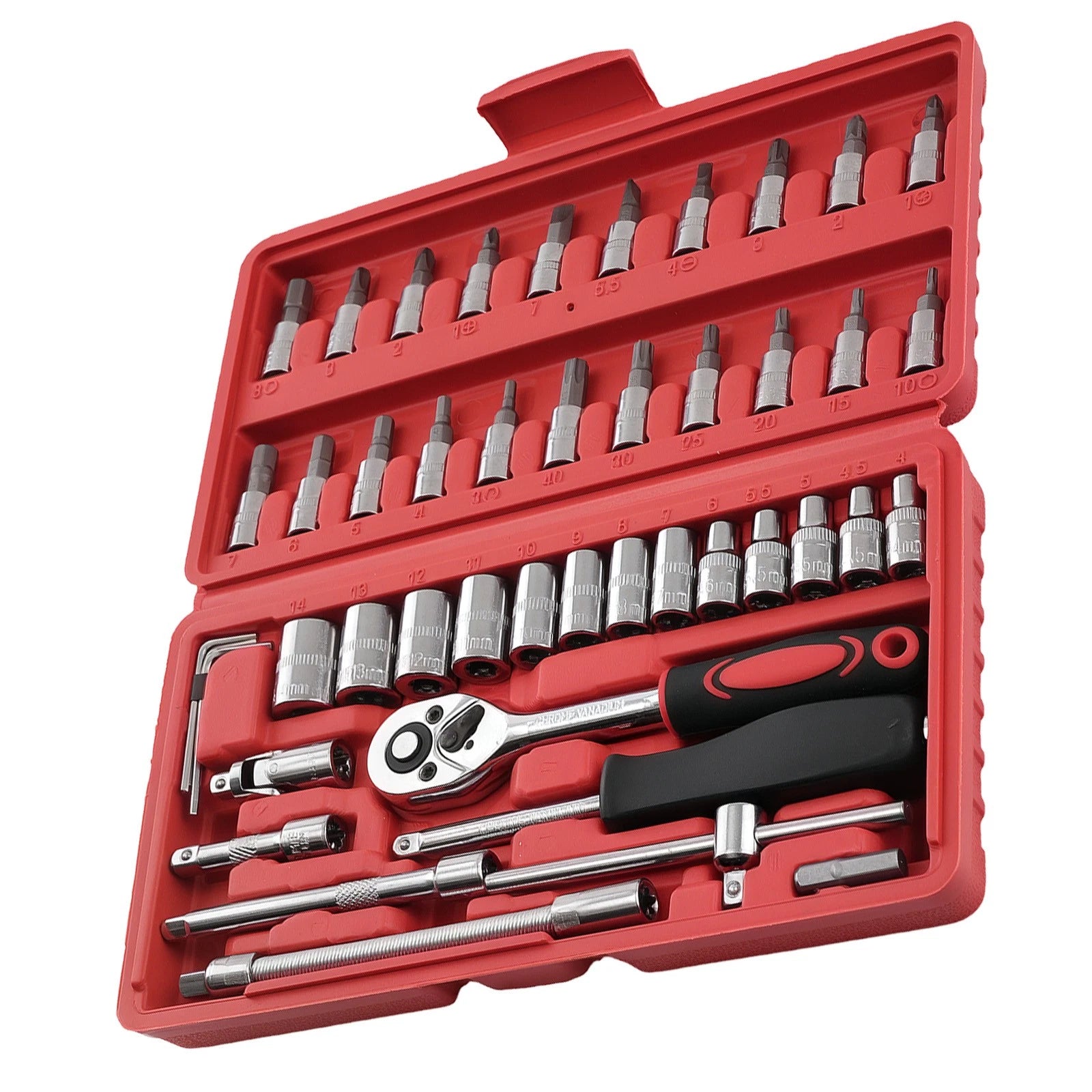 46-Piece Socket Ratchet Set for Automotive Tools
