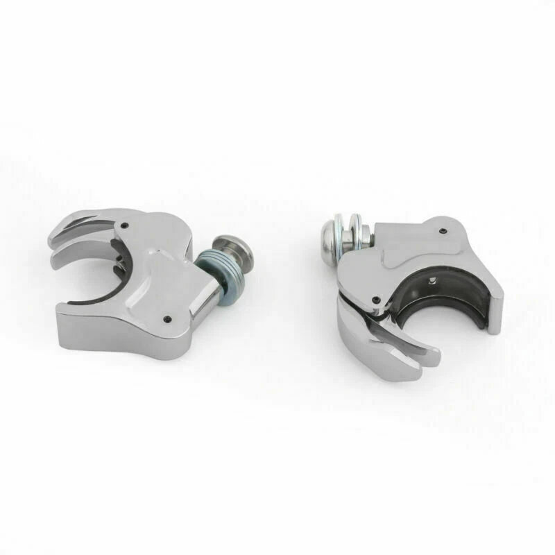 Chrome 39mm Windshield Clamps for Harley Dyna FXD FXDC Sportster XL 883 (T9)