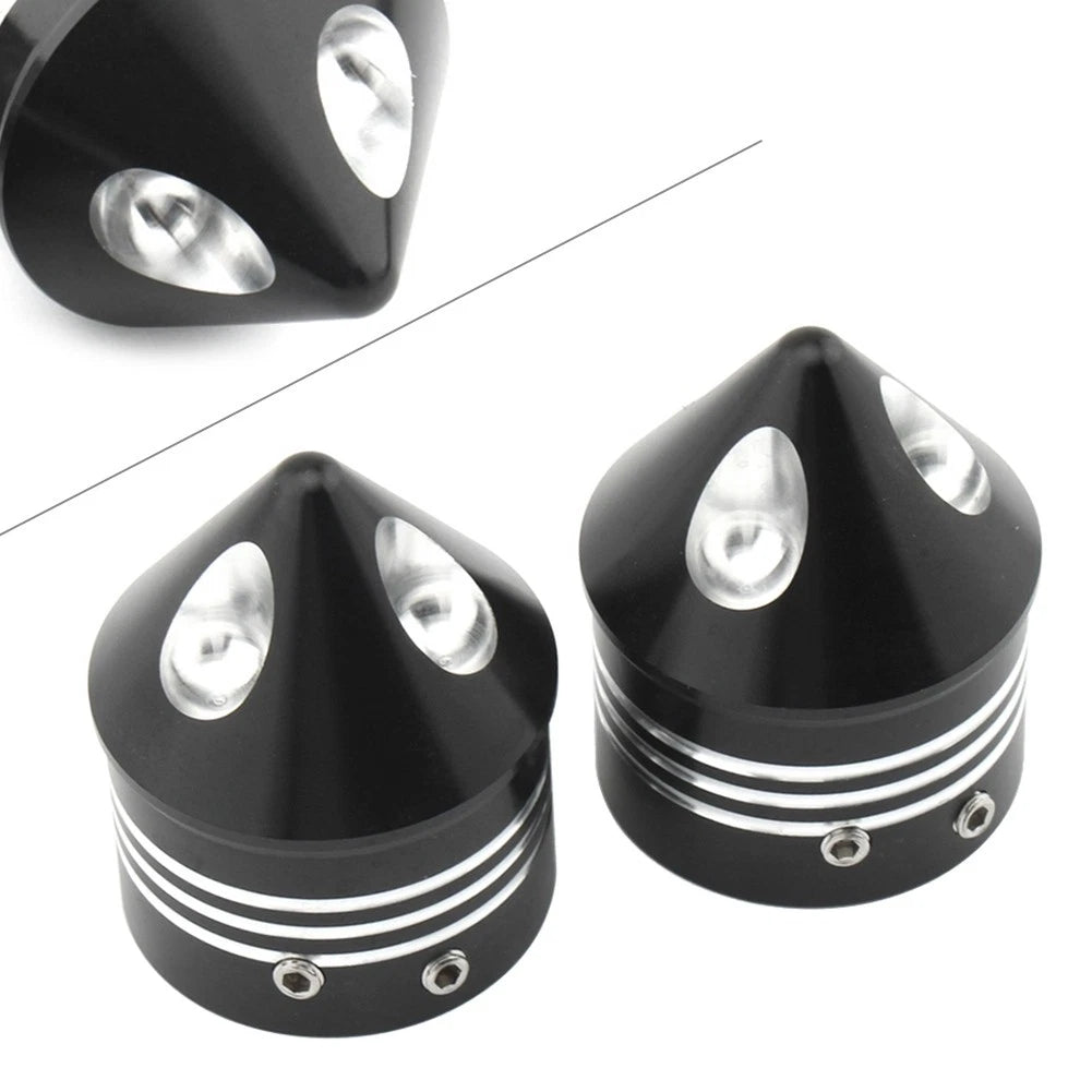 For Harley Touring Road Glide Dyna Softail Front Wheel Axle Nut Covers Cap