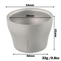 Compact Double Layer Titanium Wine Mug 45ml - Rust Resistant, Lightweight