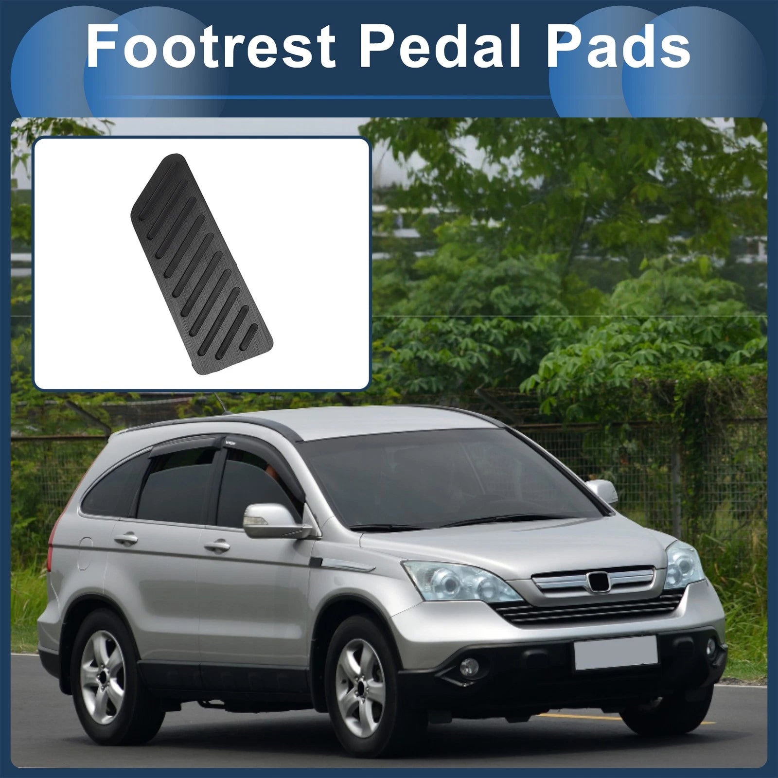 Footrest Pedal Pads Dead Pedal Cover Replacement for Honda CRV (2017–2022)