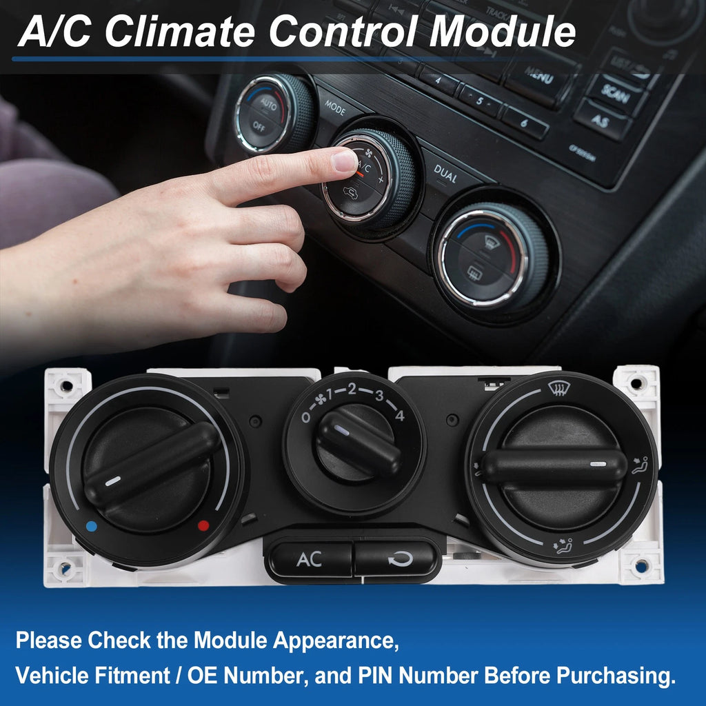 A/C Heater Climate Control Switch Module Panel for Volkswagen Beetle (1998–2010)