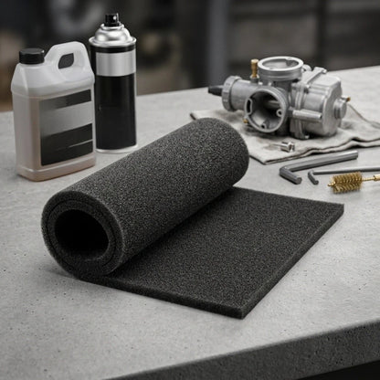 Foam Filter Sheet for Motorcycle Engine Upgrades (Washable)