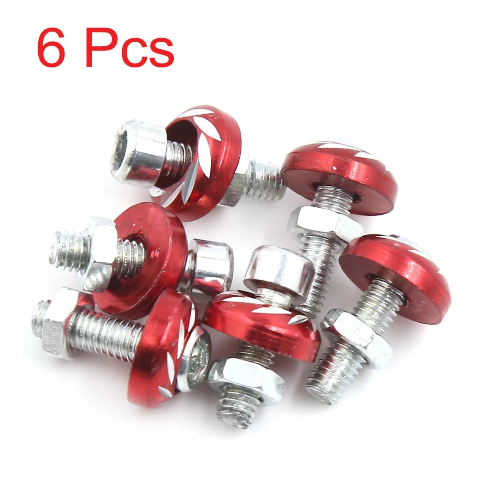6mm License Plate Bolts Screws Decorative Set for Motorcycle Car (2005–2015)