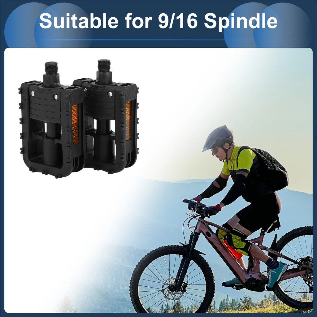 Bicycle Pedals 9/16 Inch Foldable Plastic Replacement for BMX MTB Road Bike (—)