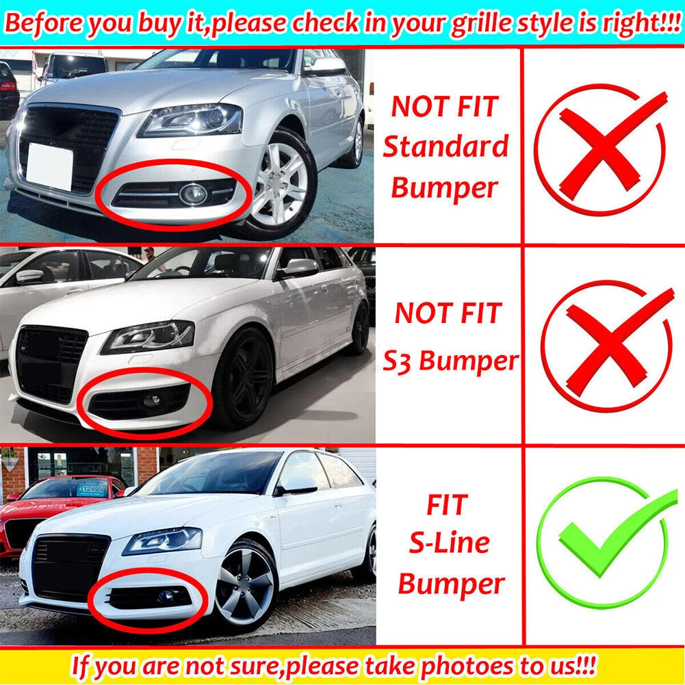 Fog Light Grille Cover for Audi A3 8P (2009–2012) Left