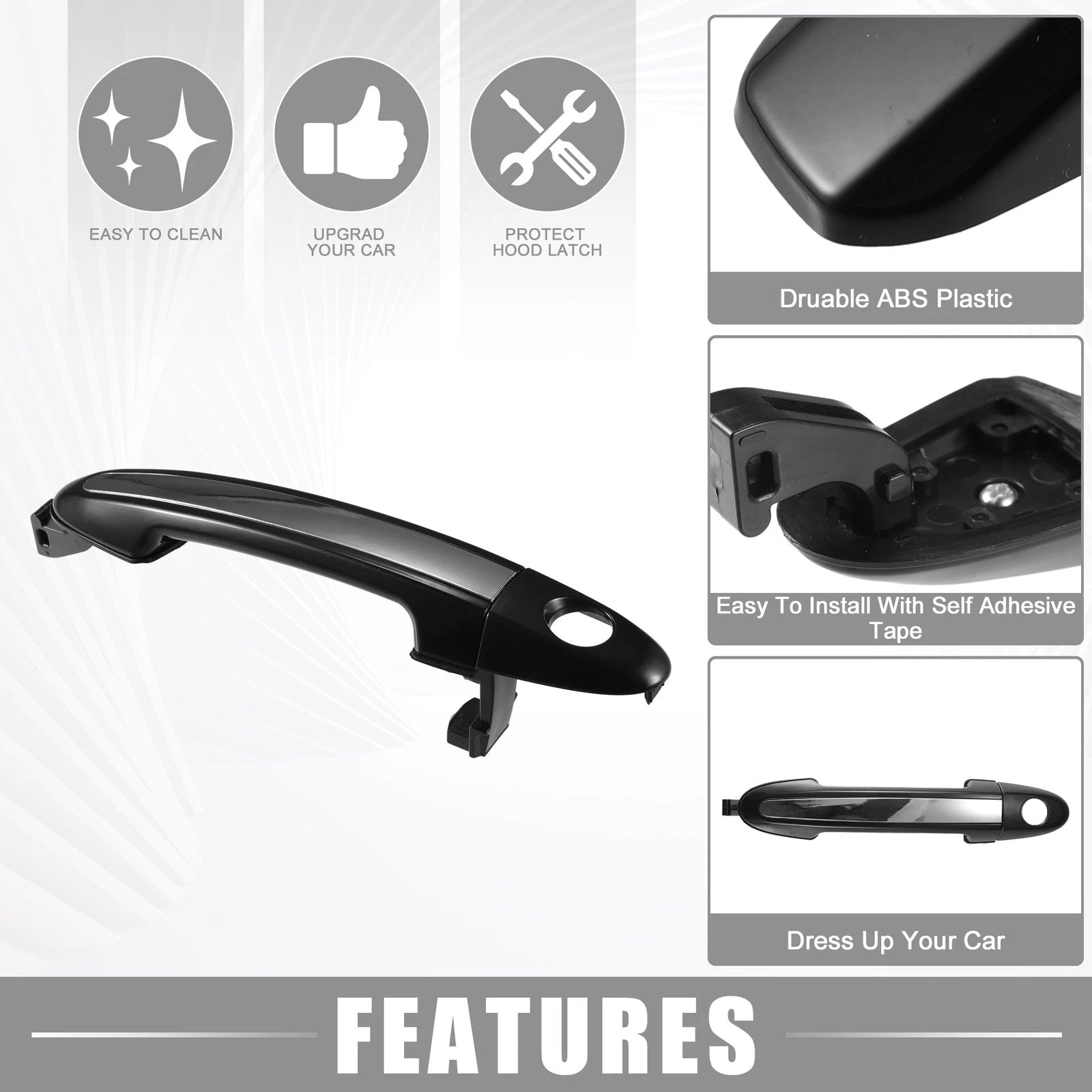 Front Left Exterior Door Handle Replacement for Hyundai Santa Fe (2007–2012)