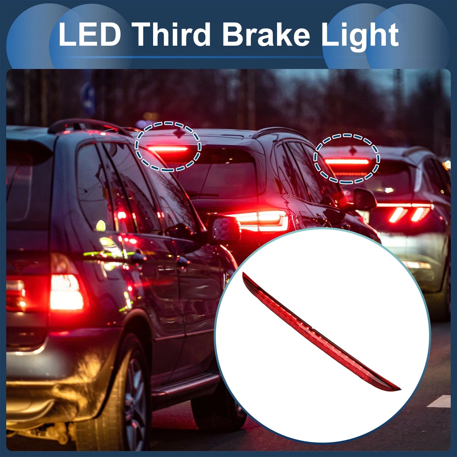 LED Third Brake Light for VW Touareg (2003–2010) Red Housing