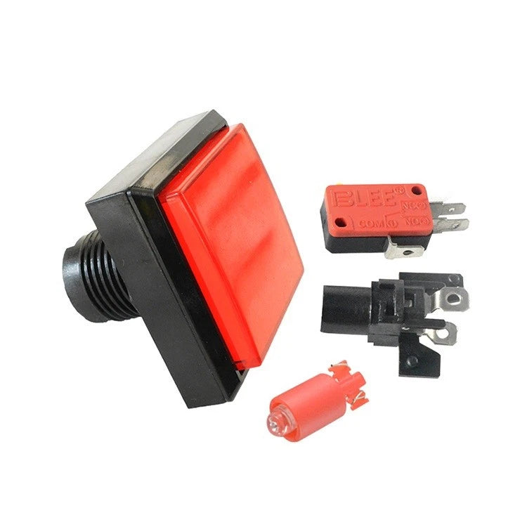 Illuminated LED Push Button for Arcade Games (51mm x 51mm)