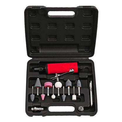 Pneumatic Grinder Set with Dual Chuck Sizes and Filtered Air Inlet