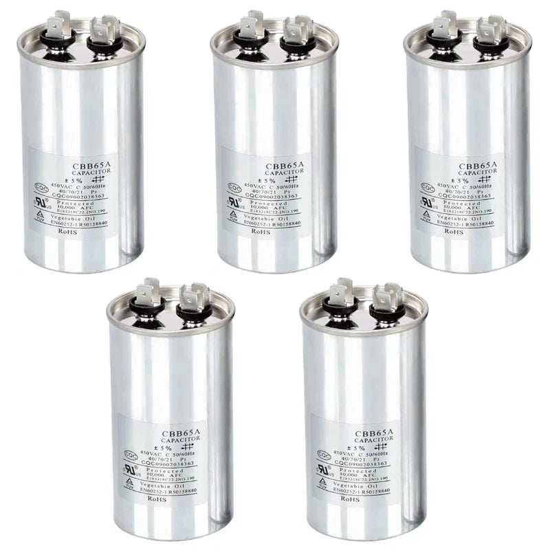 Run Capacitor Set for Air Conditioning Compressors (CBB65, 450V AC)