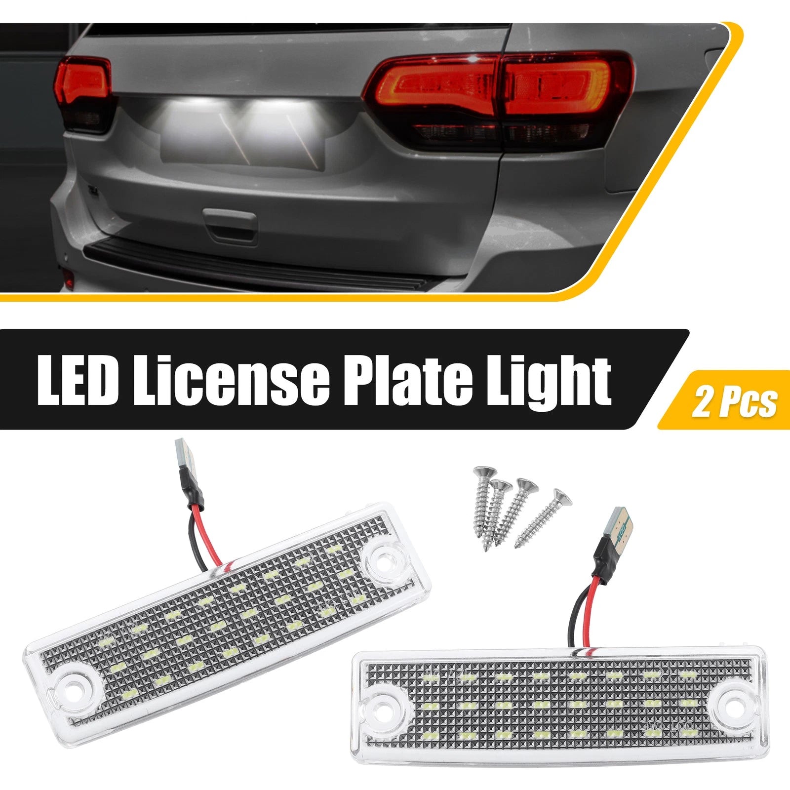 LED License Plate Light Lamp Assembly 2pcs for Toyota 4Runner (2010–2024)