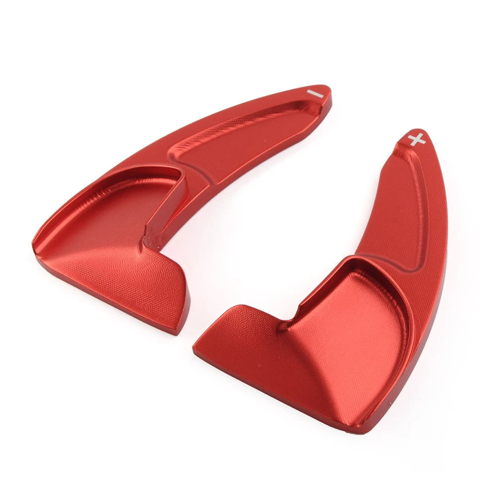 Red Steering Wheel Shift Paddle Shifter Extension for Dodge Challenger