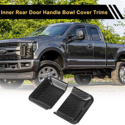 Inner Rear Door Handle Bowl Cover Trims Set for Ford F-150 (2021–2024)