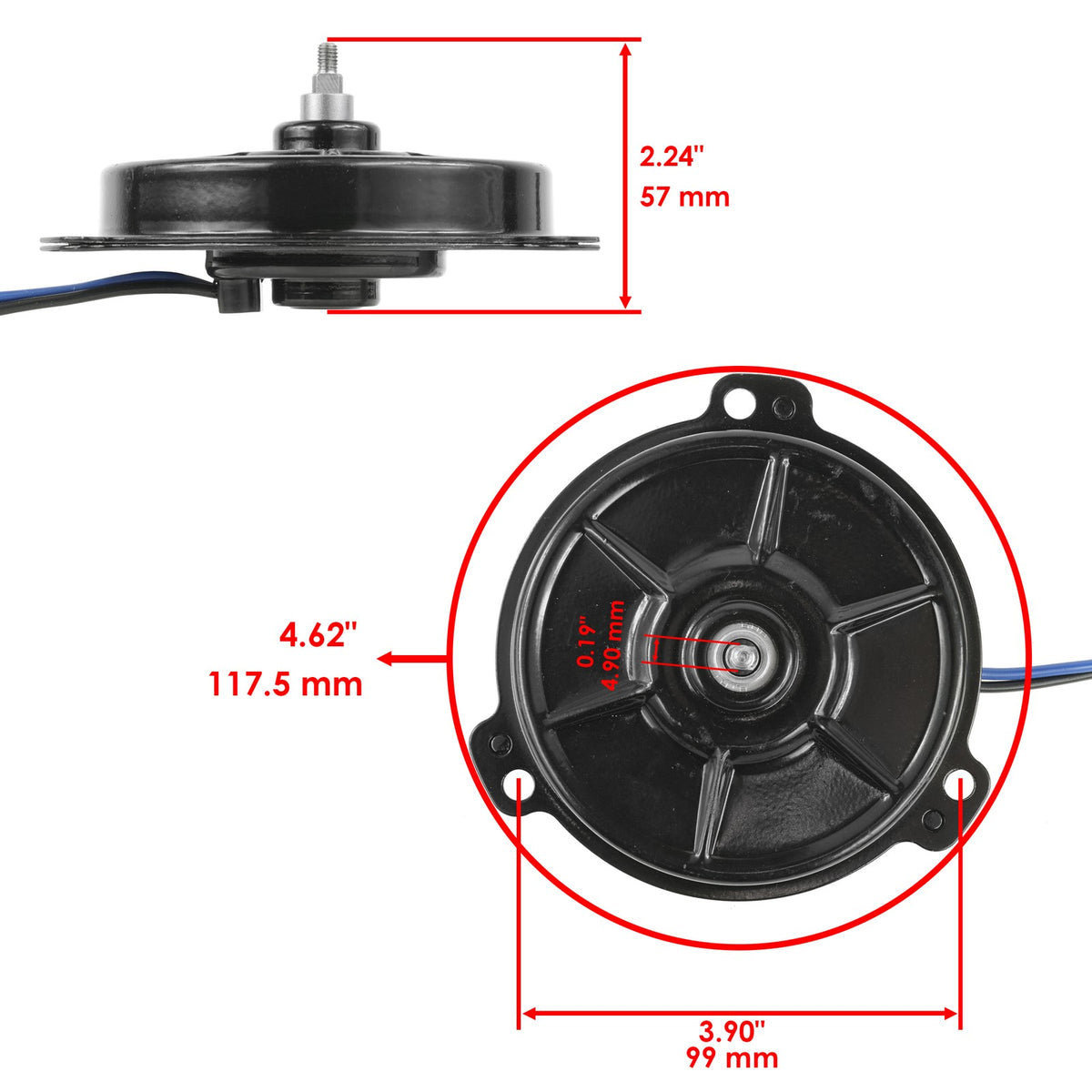 Radiator Cooling Fan Motor Replacement for Honda Pioneer 700 (2014–2026)