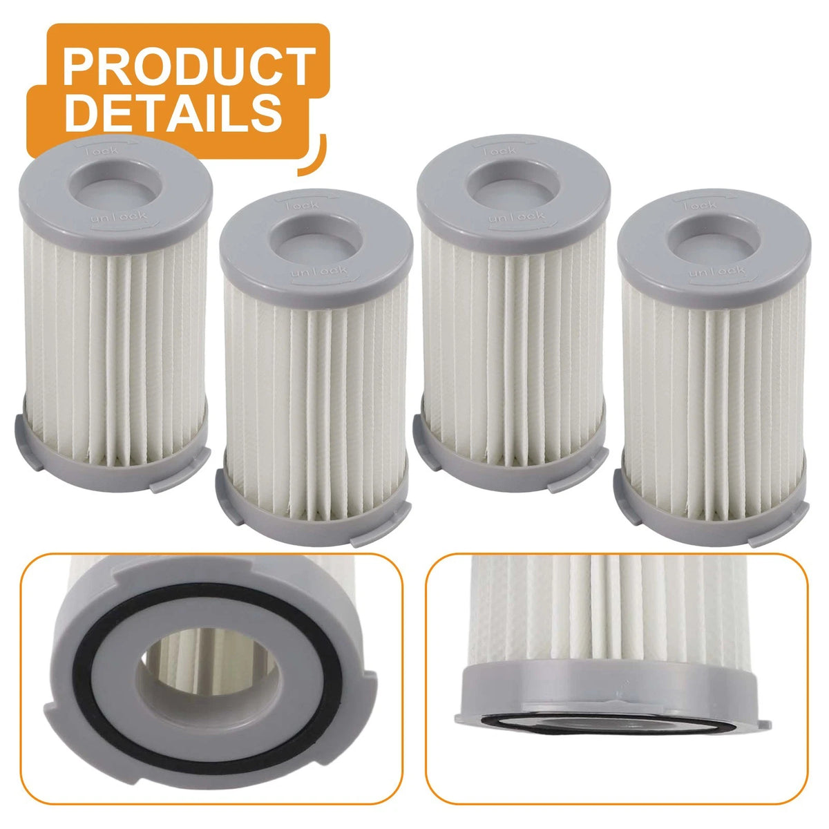 4 Pack Filters for AEG-Electrolux ZTF 7620 2100W